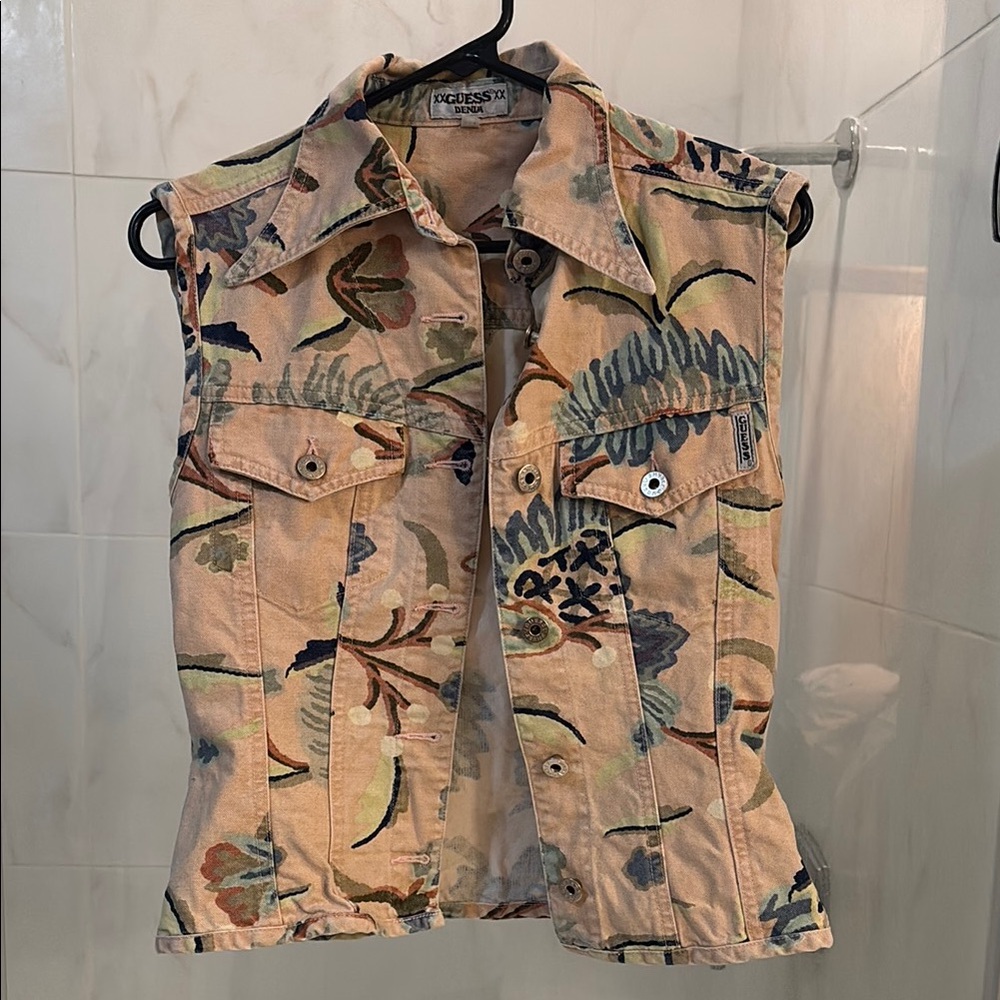 Guess Multicolor Denim Vest